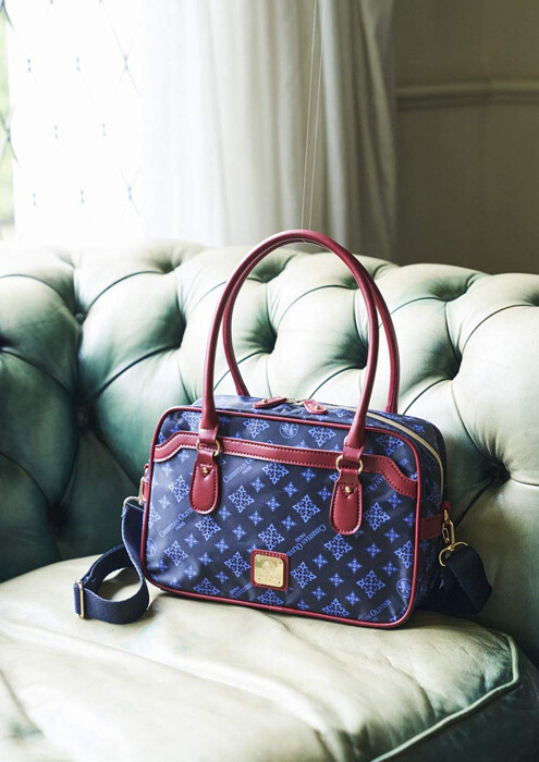 New CHRISTIAN OLIVIER PARIS Boston shoulder bag Navy x Wine | eBay