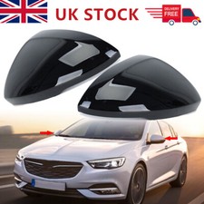 Pair Gloss Black Wing Mirror Cover Cap Casing For Vauxhall Astra K Insignia B
