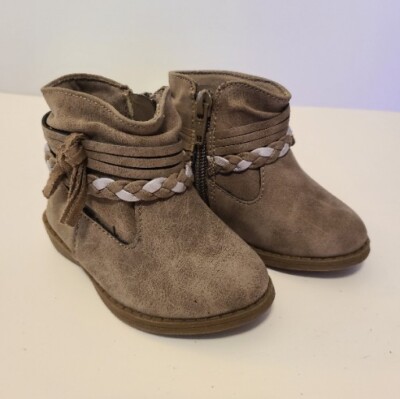 Wonder Nation Girls Toddler Boots Western Braid Tassels Ankle