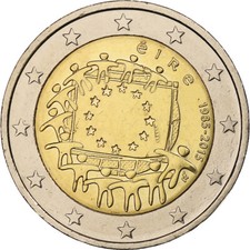 [#1304247] Irlandia, 2 Euro, 30 ans du drapeau de l'UE, 2015, Bimetaliczny, MS(6