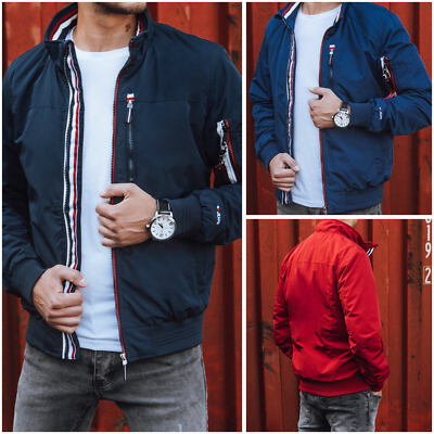 Herren Bomberjacke Übergangsjacke Sportjacke Blouson Wind Jacke Casual M-3XL