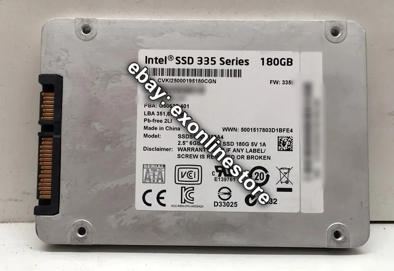 SSDSC2CT180A4 - 180GB 2.5" 6Gbps (Intel 330 Series) Used 631846616775 | eBay