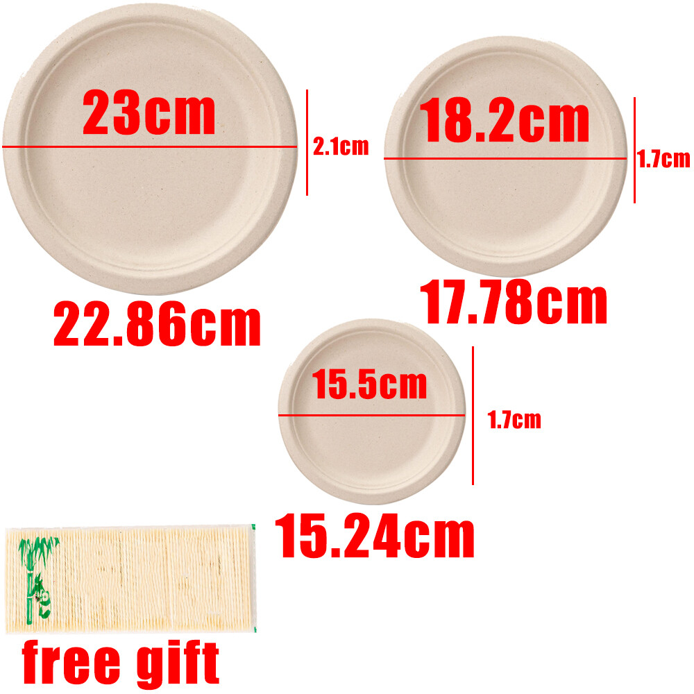 50/100 Super Rigid Extra Strong Disposable Party Paper Plates