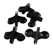 Aquarium Fish Tank Plastic Suction Cup Divider Sheet Holder Black 5pcs