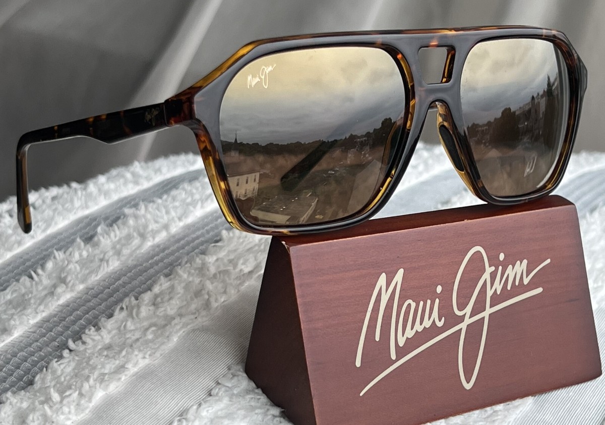 Maui Jim Wedges MJ 880 10 Tortoise Amber Frame - HCL Bronze