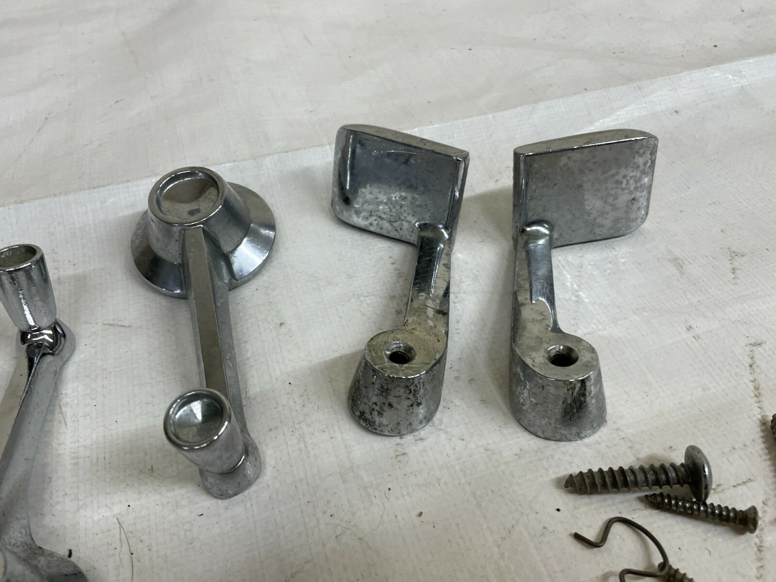 1963 1964 Galaxie Door Handle Interior Release Window Crank Vent Chrome