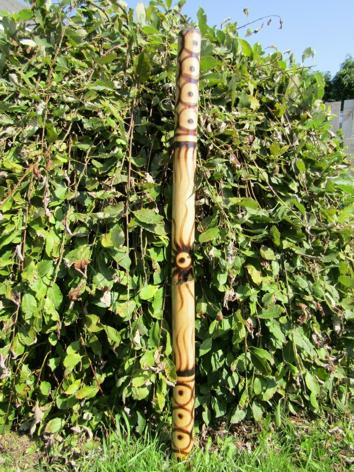 Fair Trade Hand Carved Made Bamboo Burnt Aboriginal Style Woodwind Didgeridoo eBay