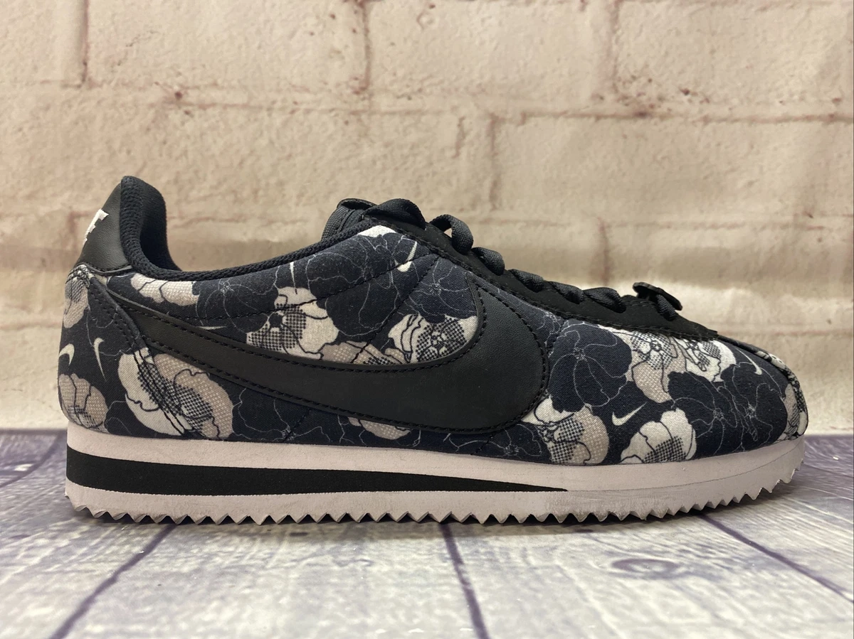 Hormiga reducir cola Nike Classic Cortez LX Floral Pack Black Shoes AV1338-001 Women's Size 5.5  NEW | eBay