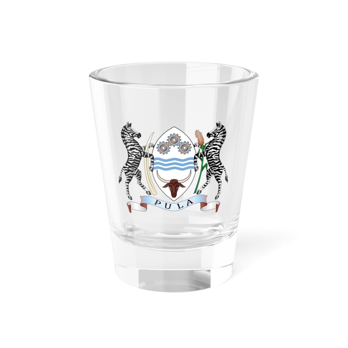 GAMBIA COAT OF ARMS SHOT GLASS SHOTGLASS