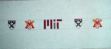 M I T Hand Painted Needlepoint Belt Canvas  No Threads  WKK