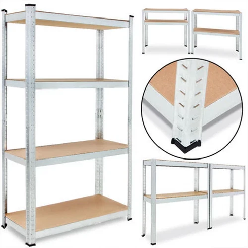 KOMBO Scaffale in MDF Zincato 4 Ripiani: 75x30x150cm Portata 100 KG a ripiano - Immagine 2 di 2