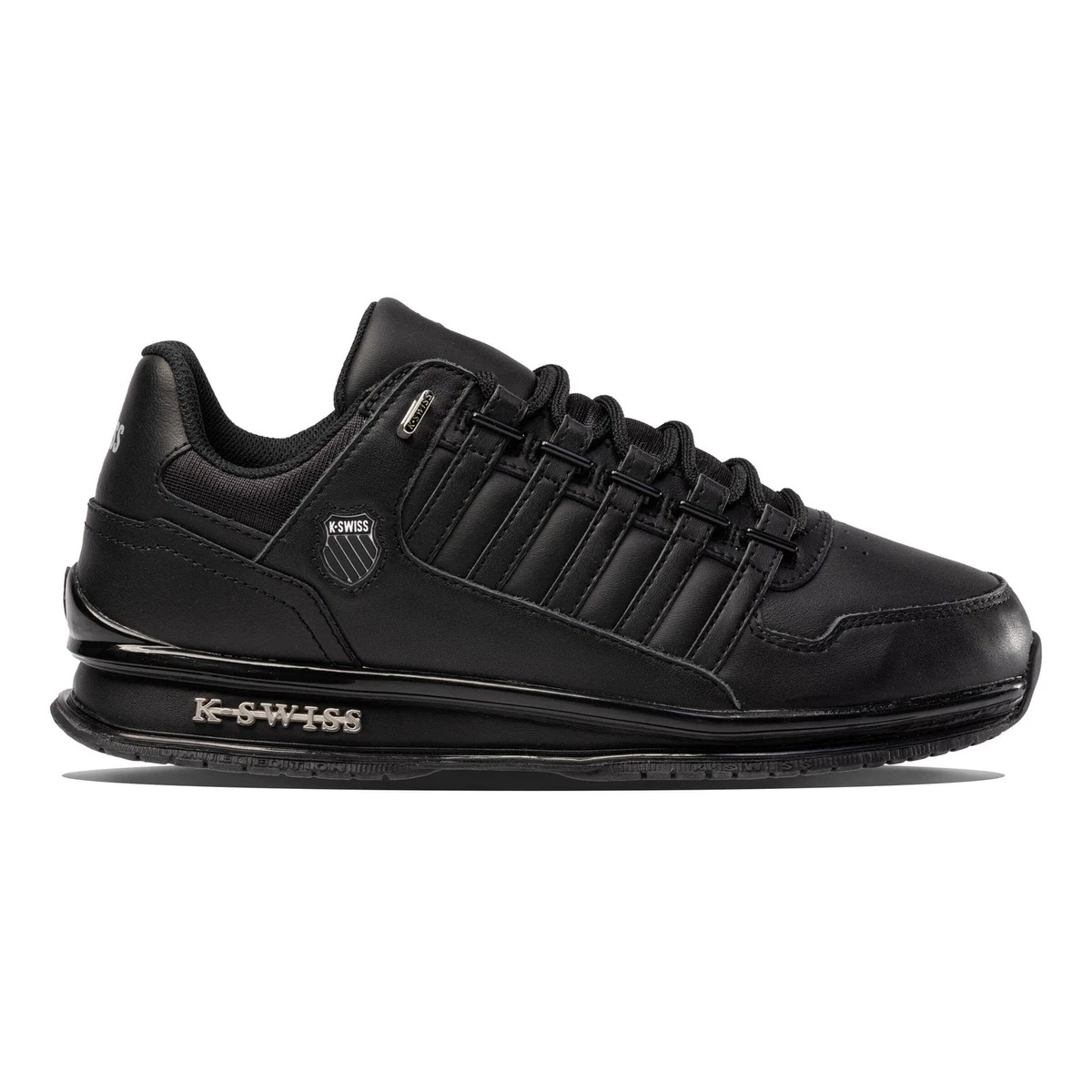 K swiss black leather clearance trainers