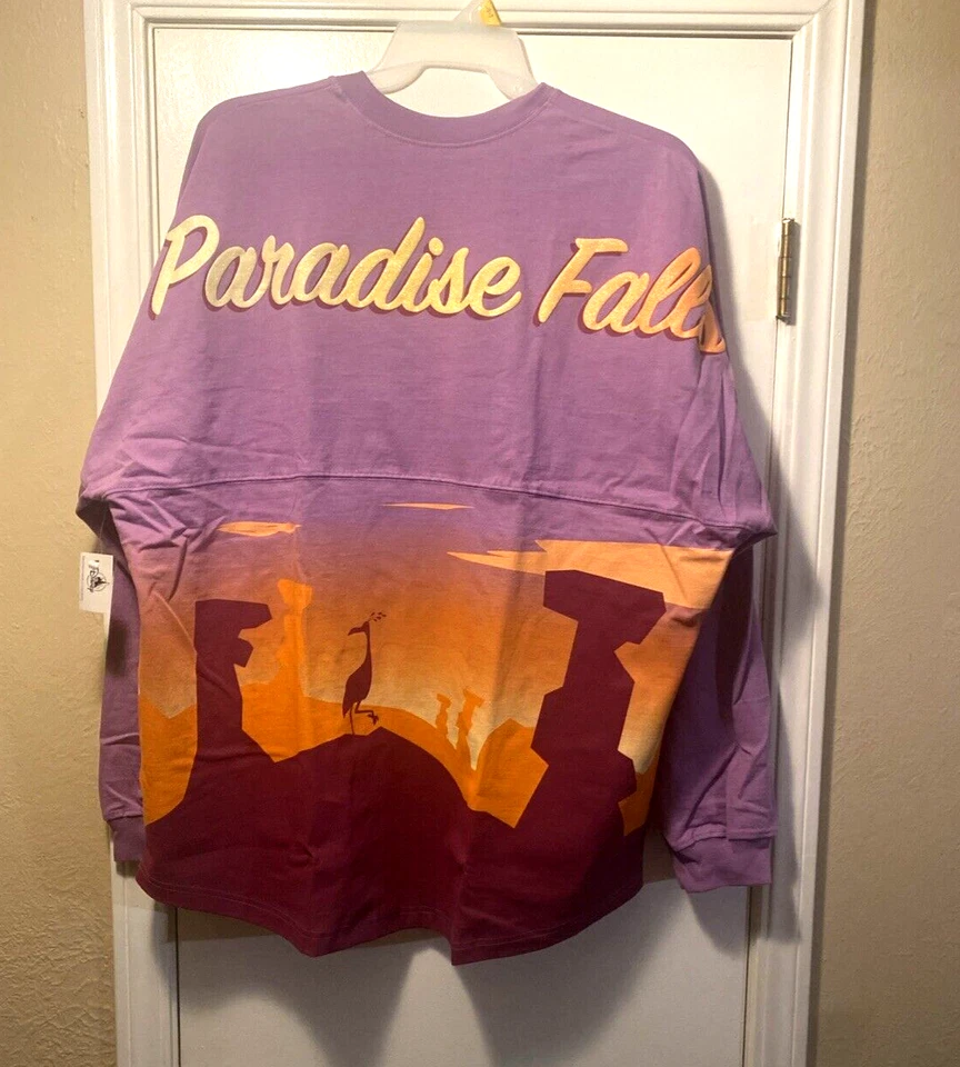 NUEVA Camiseta Disney Parks Spirit Grande Púrpura Naranja Paradise Falls Up Pixar XXL Foto 2 de 3