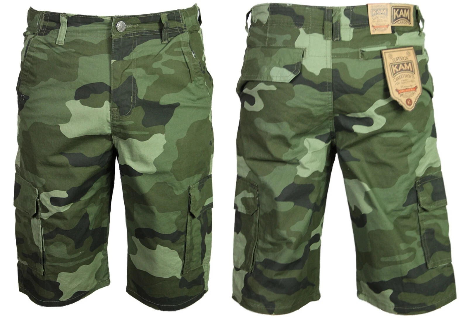 New Mens KAM Cargo Camo Shorts Dark Green Camouflage Regular Big Plus Size Waist
Opens in a new wind
