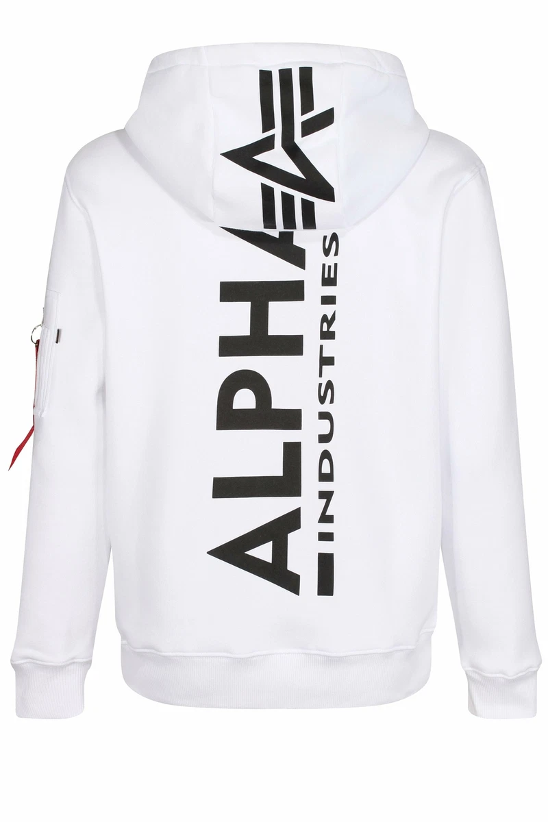 Back Print INDUSTRIES Hoodie ALPHA White OTH eBay |