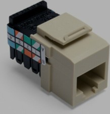Leviton Cat 3 QuickPort Jack, Ivory