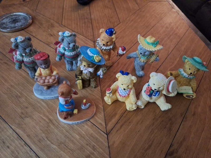 Vintage 1990's BC Bronson Bear Figurines Lot Of 10