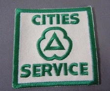 CITIES SERVICE Embroidered Iron On Uniform-Jacket Patch 2 1/2" 