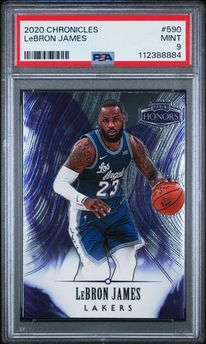 2020 PANINI CHRONICLES #590 LEBRON JAMES PSA 9 MINT LOS ANGELES LAKERS - Picture 1 of 2