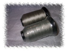 2 spools UVR BONDED POLYESTER Heavy duty outdoor THREAD colors GRAY  SAND