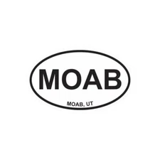 Oval MOAB Utah Sticker