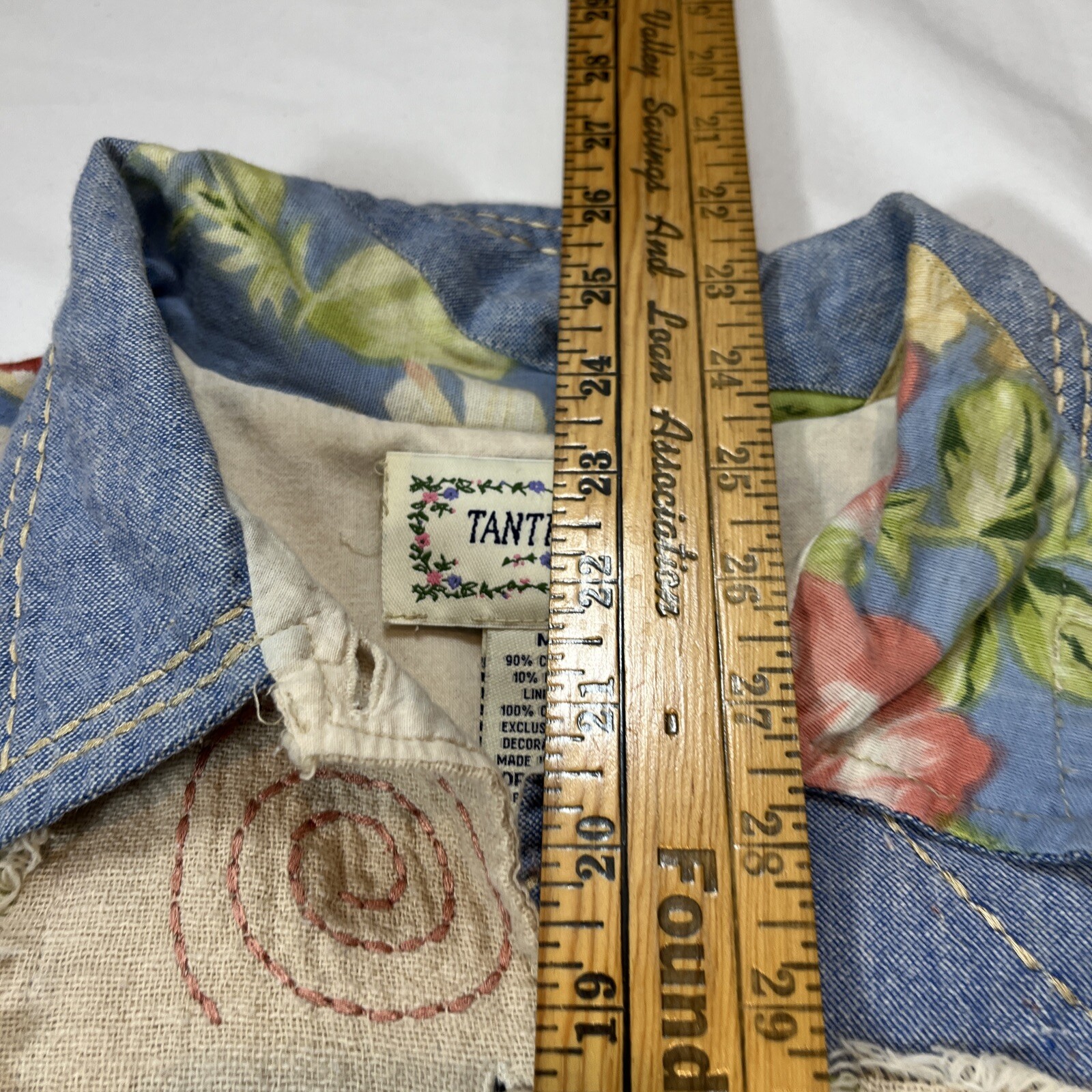 Vintage Tantrums Patchwork Lightweight Jacket Cot… - image 8