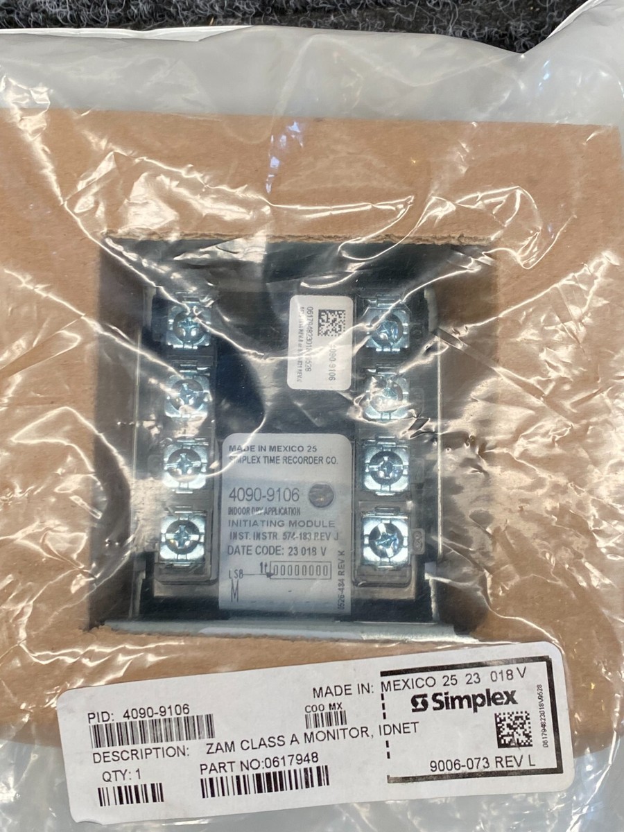Fire Alarm Initiating Module Simplex 4090-9106 ZAM Initiating Module ...