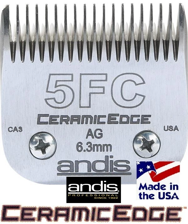 Pet Grooming ANDIS CERAMIC EDGE 1/4" Blade 5FC 5F*Fits Oster A5,Wahl KM Clippers