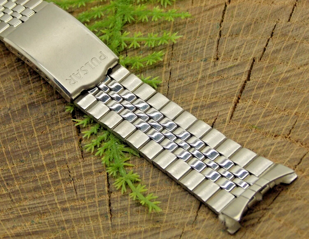 Pulsar Vintage NOS Watch Band Deployment Clasp Stainless Steel Pulsar Vintage NOS Watch Band Deployment Clasp Stainless Steel