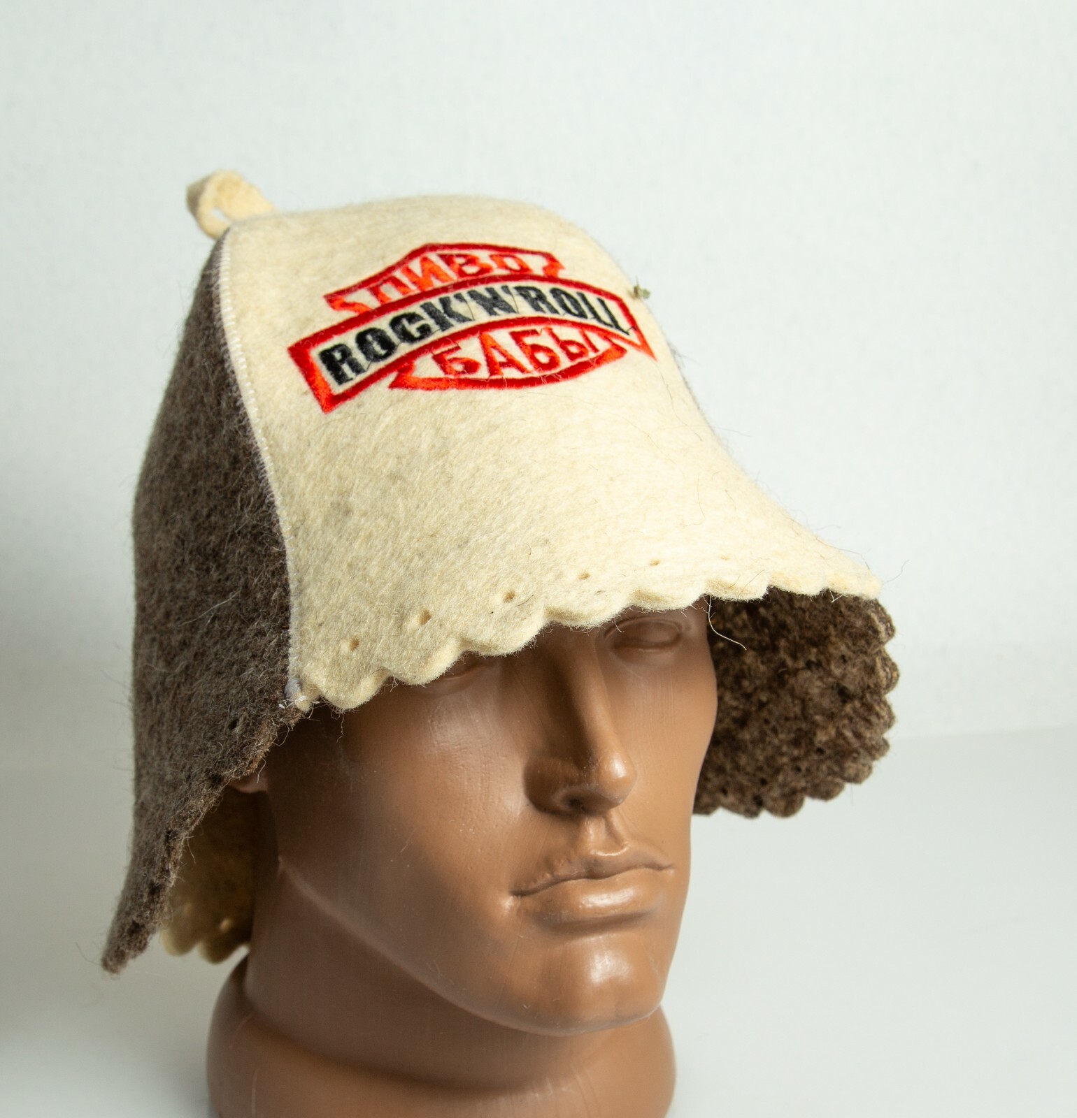 Sauna Hat sheep wool Felt Russian Banya for men Bath hair Care Rock and roll