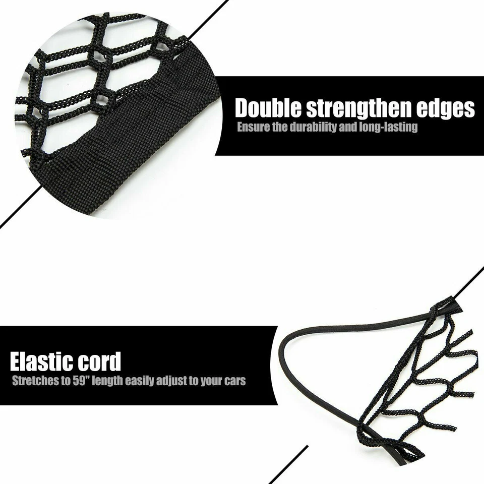 Organizador de almacenamiento de red de carga estilo sobre bolsa universal gancho para parte trasera de coche Foto 3 de 4