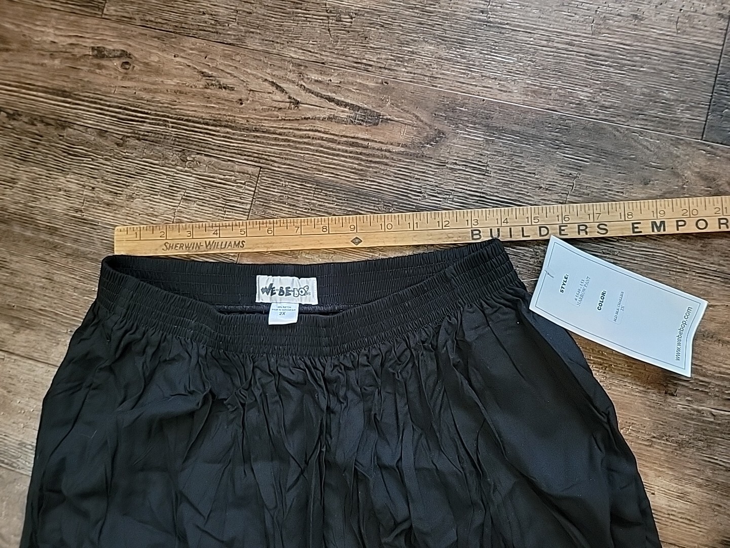 WeBeBop 2x Solid Black Rayon Plus Size Crinkle St… - image 6