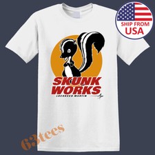 Lockheed Martin Skunk Works Military Aircraft Men's White Size S to 3XL