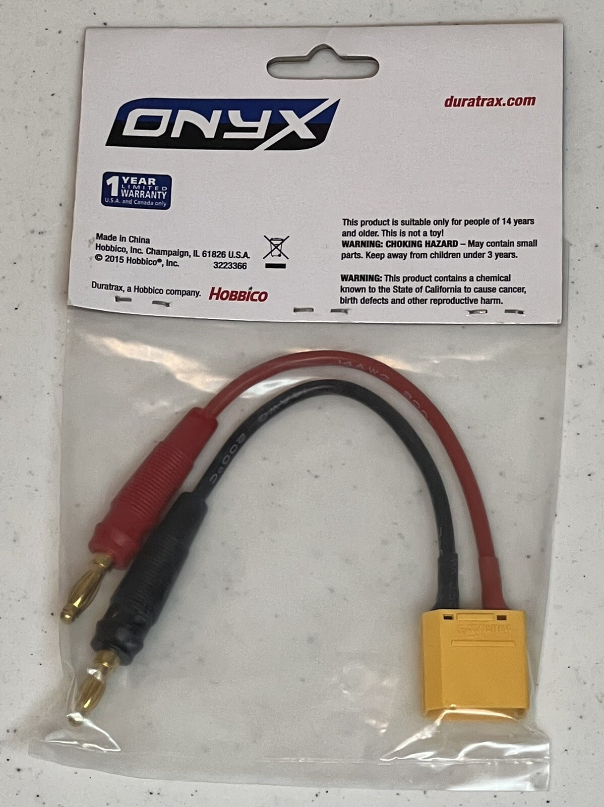 Duratrax XT90 Charge Lead Male To XT90 Banana RC Car Drone Airplane #DTXC2224