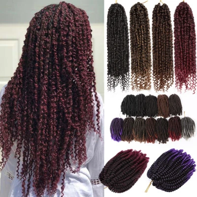 SEGO Curly Wavy Spring Twist Sew In Looped Passion Braids Hair Extensions Crochet UK
