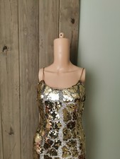 DOLCE AND GABBANA animal print sequin Vintage DRESS SZ IT40
