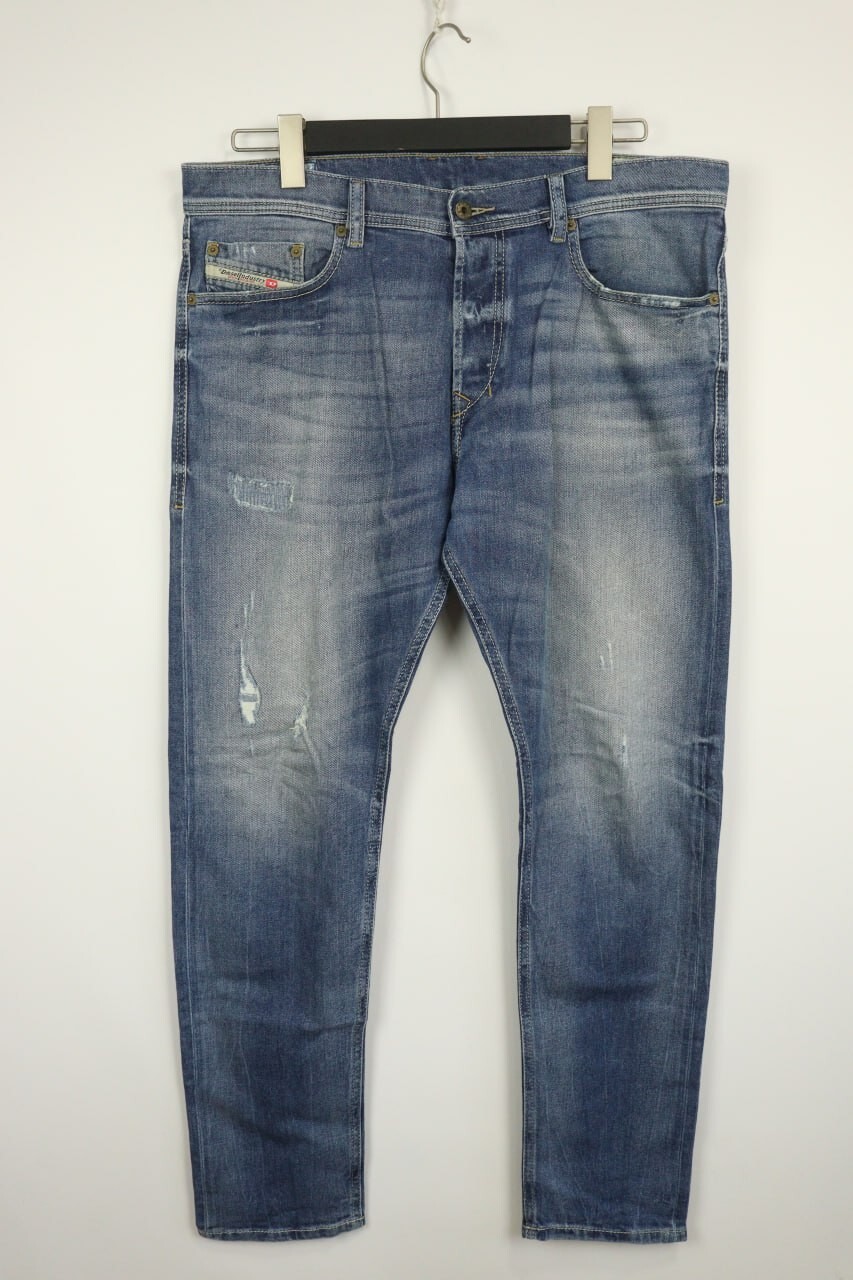 DIESEL Denim Regular Slim Tapered Distressed Jeans Size 34 W34