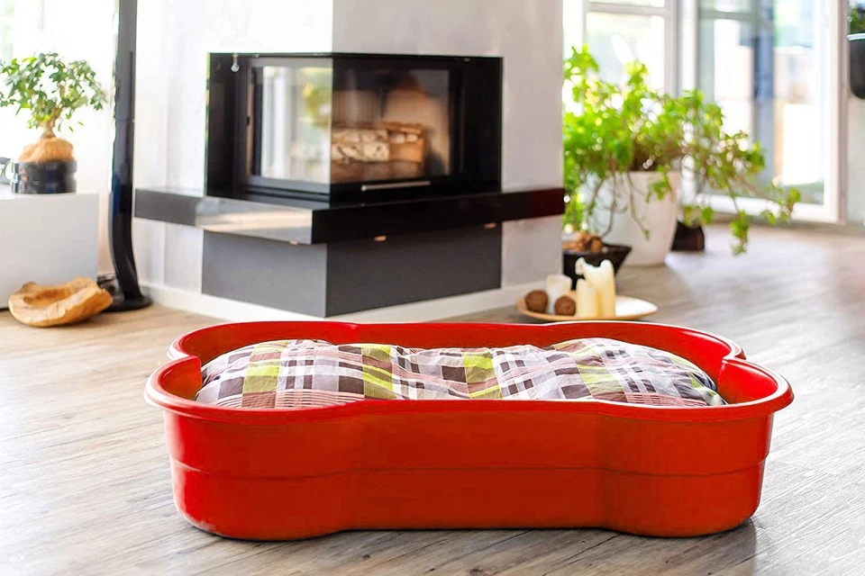 DogsLand Hundepool in Knochenform - 120 cm, rot, für große und kleine Hunde, bis - Bild 3 von 4