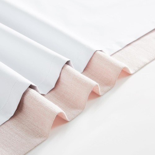 Elegant 60x72 Pink Farmhouse Blackout Curtains with Pinch Pleats & Hooks - Picture 6 of 8
