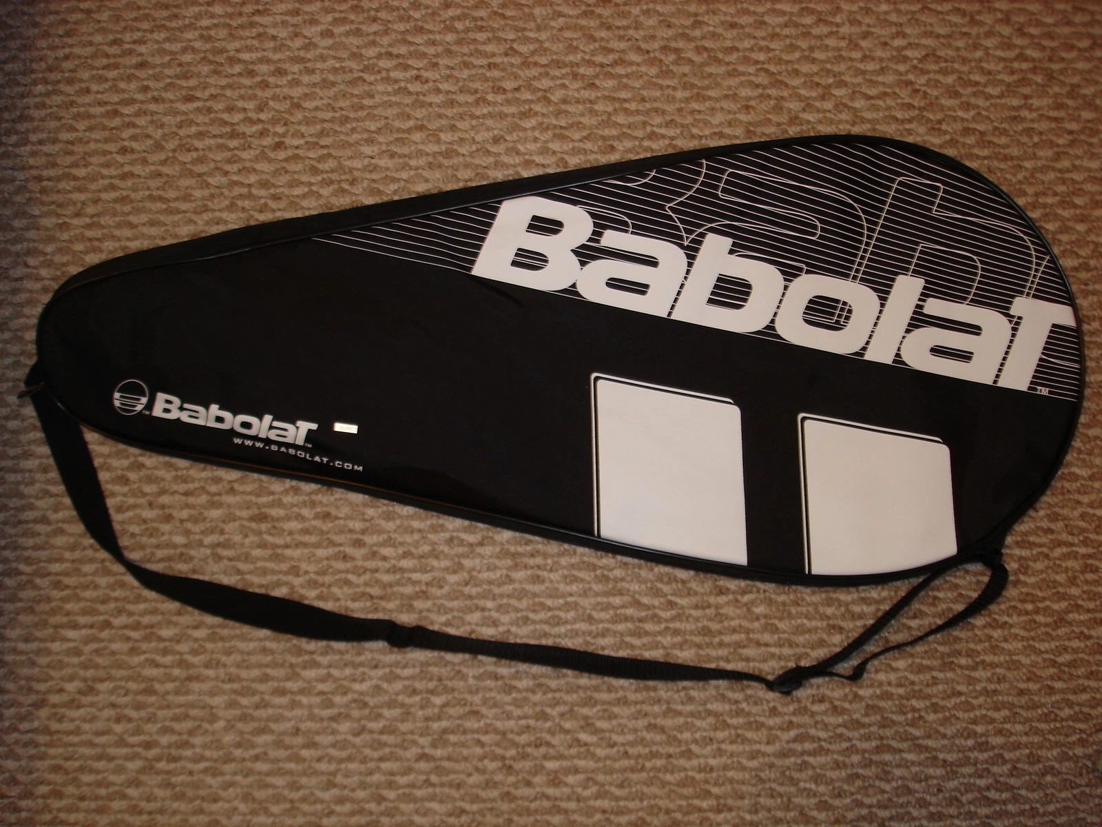 New Babolat Black White Tennis Racquet Racket Cover Bag