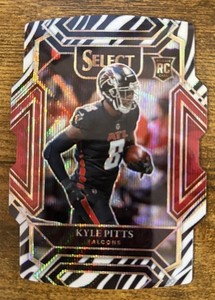2021 Panini Select Kyle Pitts Zebra Prizm Die Cut #246 Rookie RC Club Level