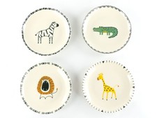 CreaTable Safari Bunt Tellerset 4-tlg Steinzeug