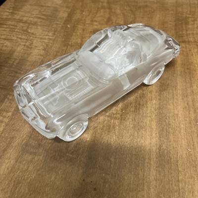 HOFBAUER 1963 CORVETTE STINGRAY GLASS CRYSTAL CAR PAPERWEIGHT
