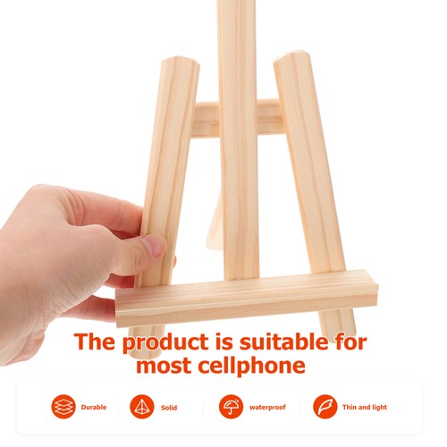 2 Pcs Wooden Folding Easel Solid Phone Stand Mini Frame Tripod - 第 11/12 張圖片
