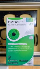 60 x Eyelid Wipes - Optase TTO (Tea Tree Oil) Eye Lid Wipes - NEW BOX DESIGN