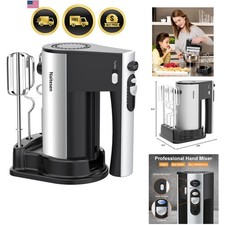 Batidora de Mano Eléctrica 600W Cocina Batidora de Mano 10 Velocidades Potente con Turbo...