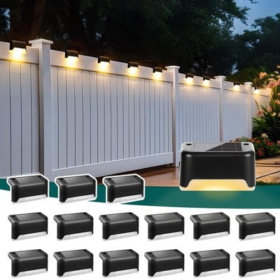 Luces Solares Para Escalones Y Cercas Blanco Calido Juego De 16 Piezas