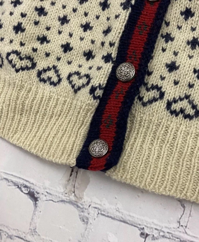 LL BEAN 北欧公平岛羊毛金属纽扣开衫毛衣 中号 复古 90 年代 美国 — 第 4/4 张图片