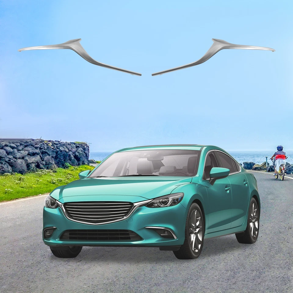 Pair Driver&Passenger Side Grille Molding Grille Trim Set?For 2018-2021 Mazda 6 Foto 2 de 4