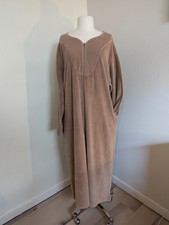 Vintage 1970s / 1980s Velour Zipper-Front Long Lounger Robe
